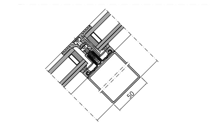 Curtain Wall With Attachement Profiles Forster Profilsysteme Ag Sloped Glazing Forster Thermfix Light