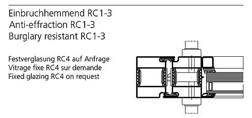 burglary-resistant door with thermal break, forster unico