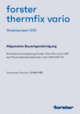 Brandschutzverglasung Feuerwiderstandsklasse G30 forster thermfix vario