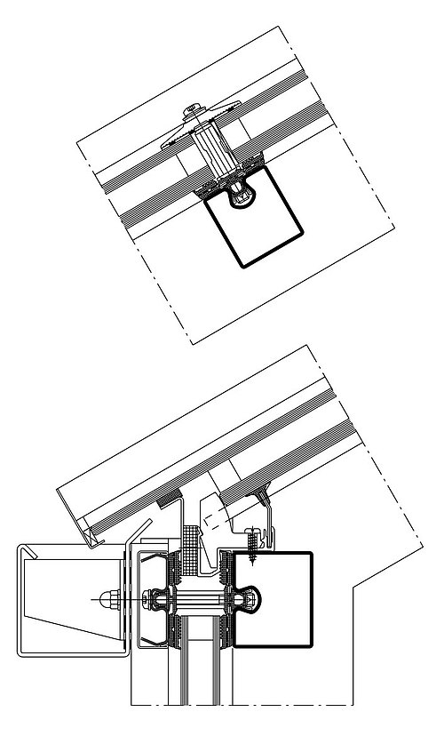 verrière à isolation thermique en acier. Système de profilés: forster thermfix vario.