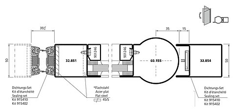 Anschlagtür mit Fingerschutz, forster presto