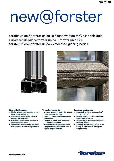 new@forster : Forster Profilsysteme AG, Arbon