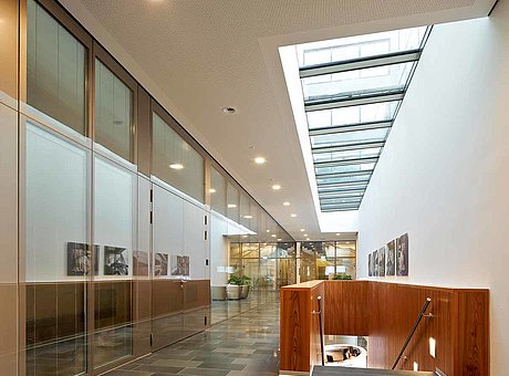 fire-rated doors and screens EI30 and EI60 in all-glass design, forster fuego light 
Westlink, Zurich