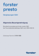 Brandschutzverglasung Feuerwiderstandsklasse G60 forster presto