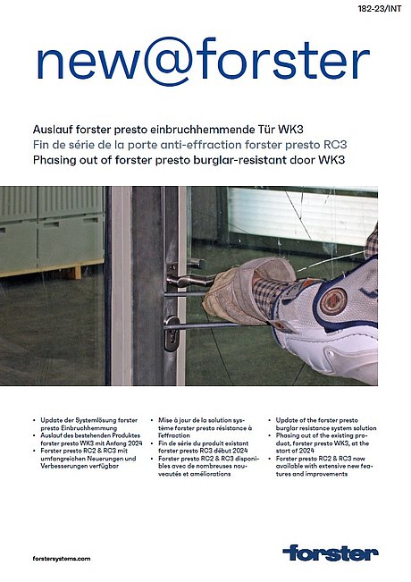 new@forster : Forster Profilsysteme AG, Arbon