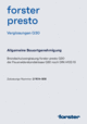 Brandschutzverglasung Feuerwiderstandsklasse G30 forster presto