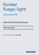 Brandschutverglasung Feuerwiderstandsklasse F30 forster fuego light