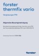 Brandschutzverglasung F90 forster thermfix vario
Feuerwiderstandsklasse F90