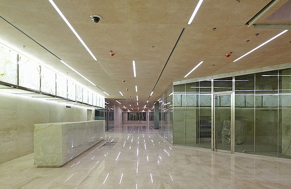 Fire-rated doors and glazing EW30 in stainless steel. The constructions are made with the profile systems forster presto and forster fuego light.
Mercury Tower, Moscow