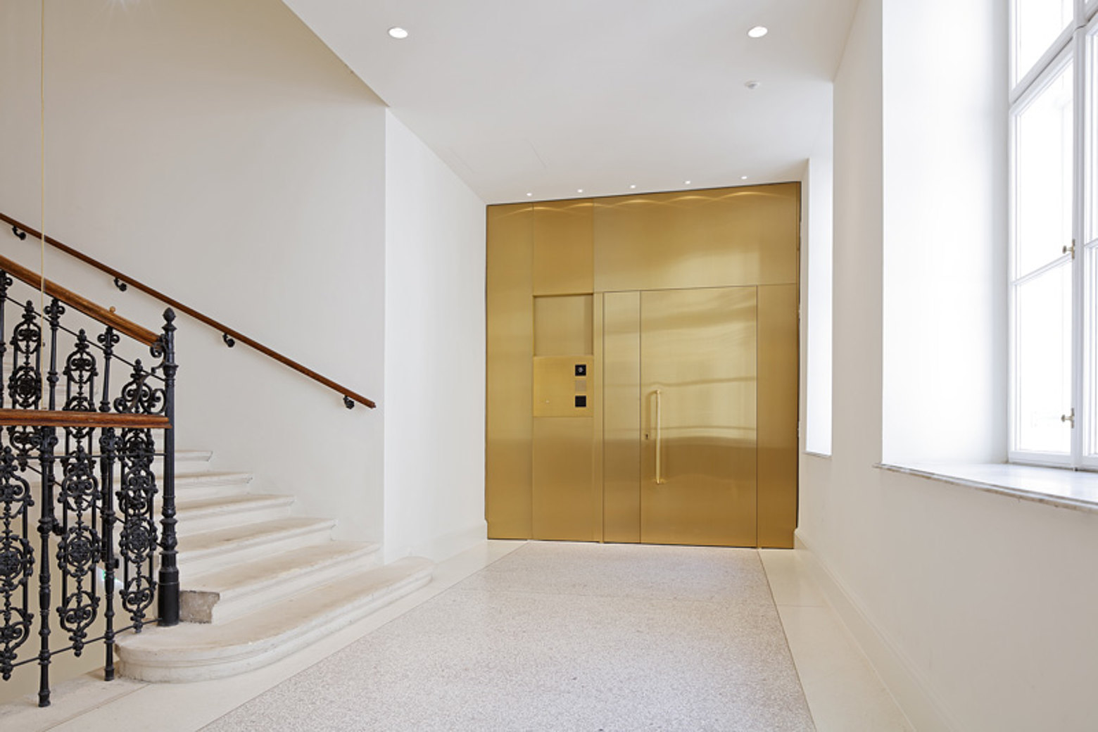 Fire-resistant door brass covered