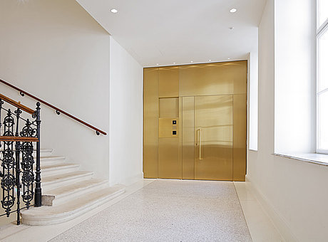 Fire-resistant door brass covered